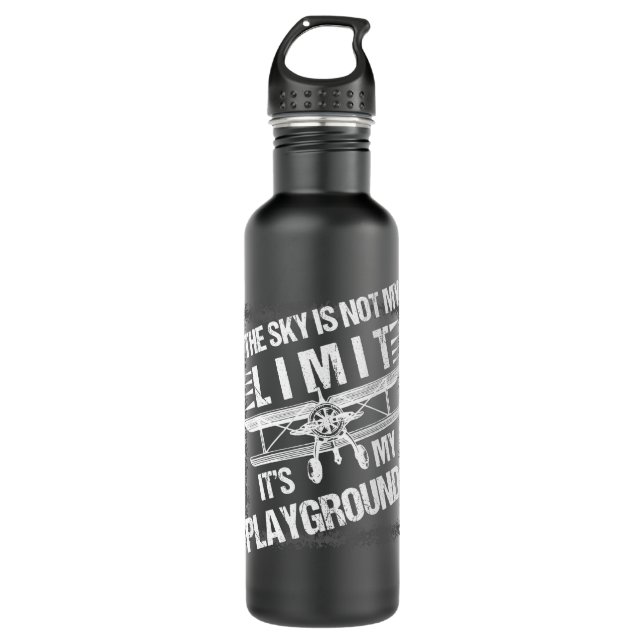 The Sky Is Not My Limit It's My Playground, Adult  Stainless Steel Water Bottle (Front)