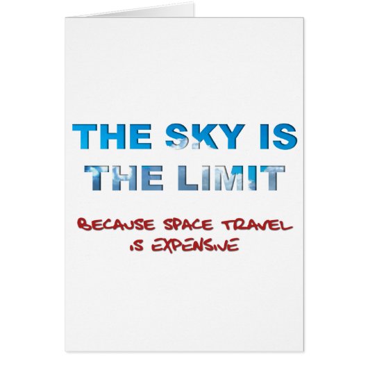 The Sky Is The Limit Cards (Front)