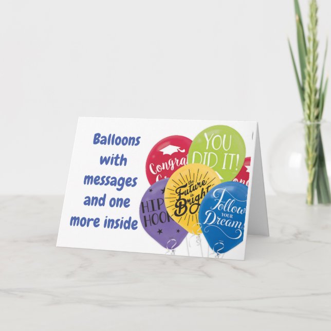 **THE SKY IS THE LIMIT** GRADUATION CONGRATULATION CARD (Front)