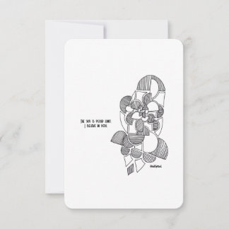 The sky is the limit, I believe in you - Flat Card