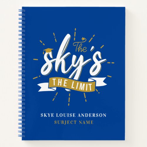 The Sky is the Limit School Script Name Notebook