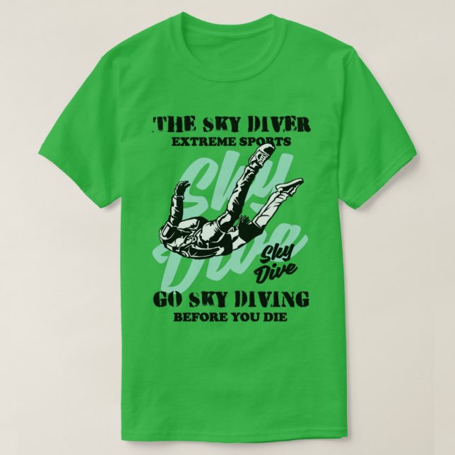The Skydiver  skydiving  T-Shirt (Design Front)