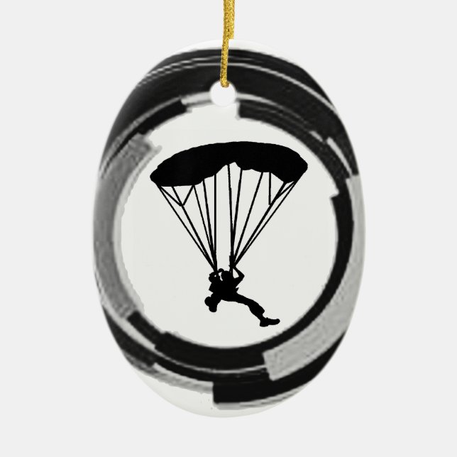 THE SKYDIVING REALM CERAMIC ORNAMENT (Front)