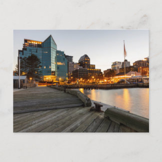 The skyline of Halifax in Canada postcard