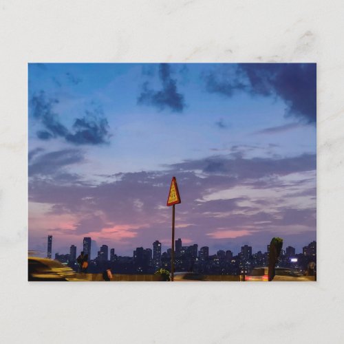 The Skyline of Mumbai at Dusk Postcard