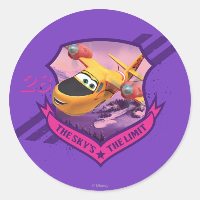 The Sky's The Limit Classic Round Sticker (Front)