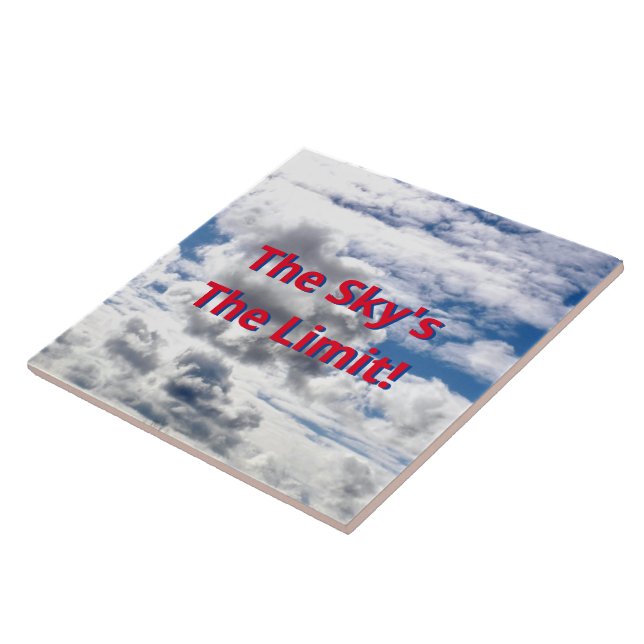 "THE SKY'S THE LIMIT!" CLOUDS AND SKY CERAMIC TILE (Side)
