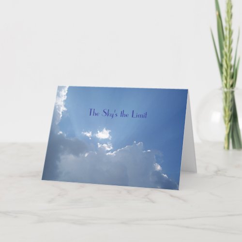 The Skys the Limit Graduation Card