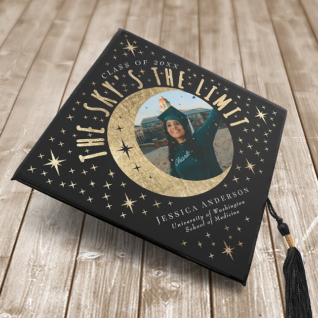 The Sky's the Limit Moon Tarot Photo Graduation Cap Topper (Creator Uploaded)