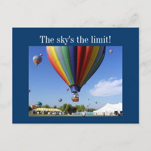 The Skys the Limit Postcard