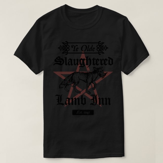The Slaughtered Lamb Inn An American Werewolf in L T-Shirt (Design Front)