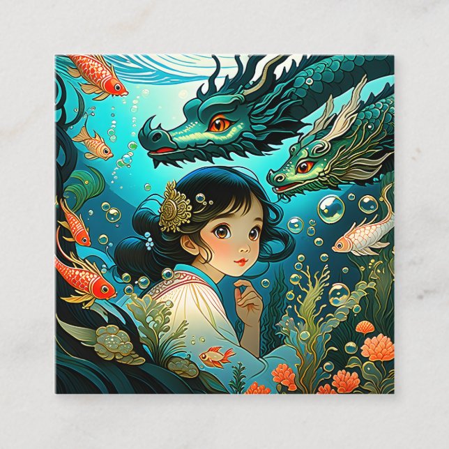 The Slavic fairy tale tradition chiefly features f Square Business Card (Front)