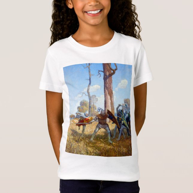 The Slaying of Sir Lamorak, c. 1922 by N.C. Wyeth T-Shirt (Front)