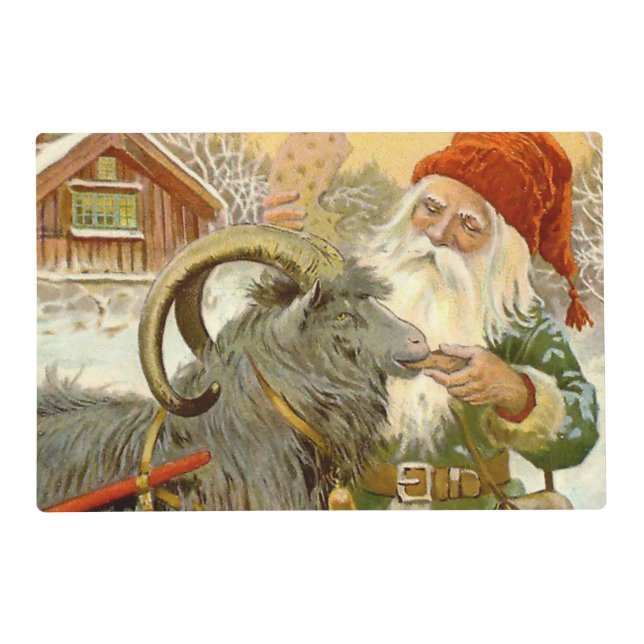 “The Sled Goat” by Jenny Nystrom Placemat (Back)