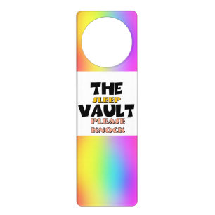 The Sleep Vault Please Knock Acrylic Door Hanger