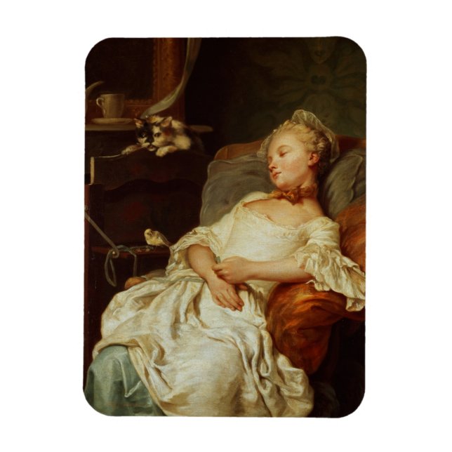 The Sleeper, 1759 (oil on canvas) Magnet (Vertical)