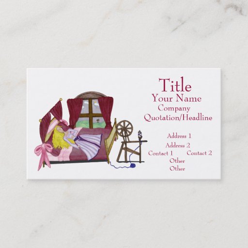 Customizable The Sleeping Beauty Business Card Templates