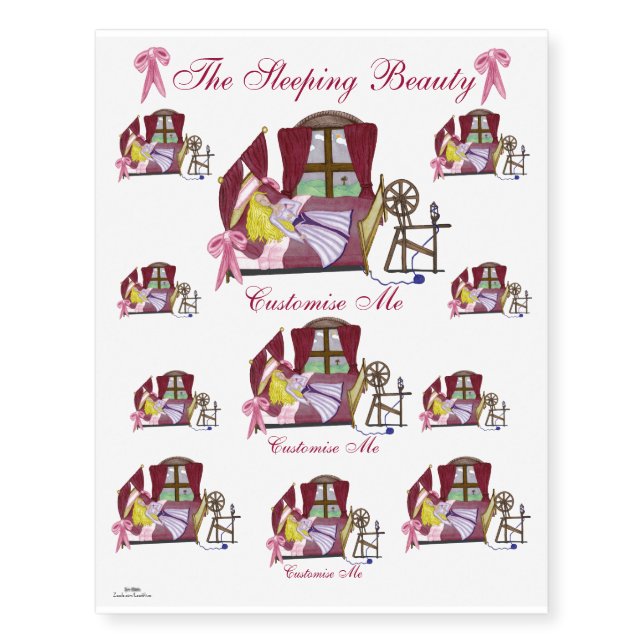The Sleeping Beauty Temporary Tattoos (Front)