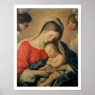 The Sleeping Christ Child (oil on canvas) Poster