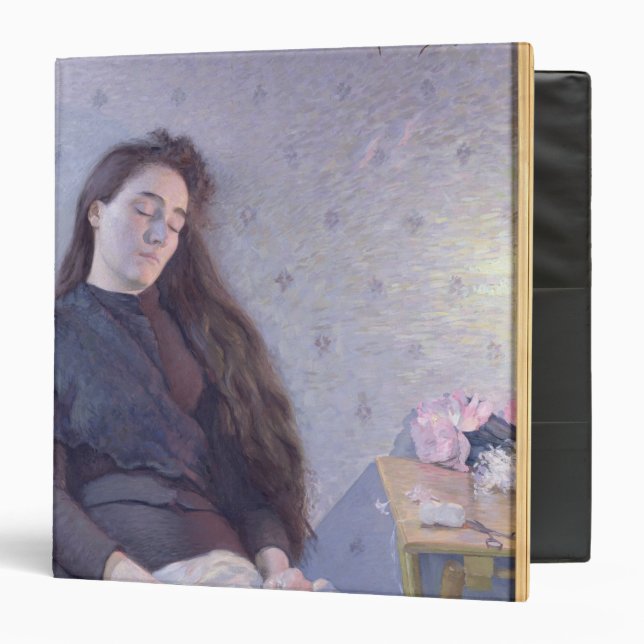 The Sleeping Flower Girl, 1892 Binder (Front/Inside)