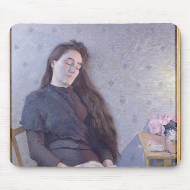 The Sleeping Flower Girl, 1892 Mouse Pad (Front)
