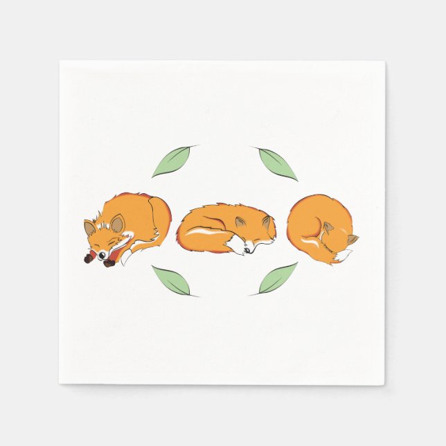 The Sleeping Fox Napkins (Front)