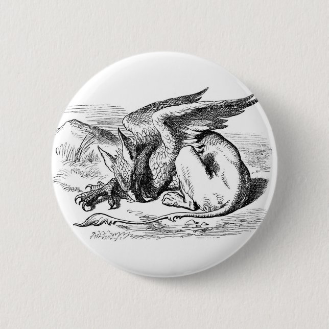 The Sleeping Gryphon Pinback Button (Front)