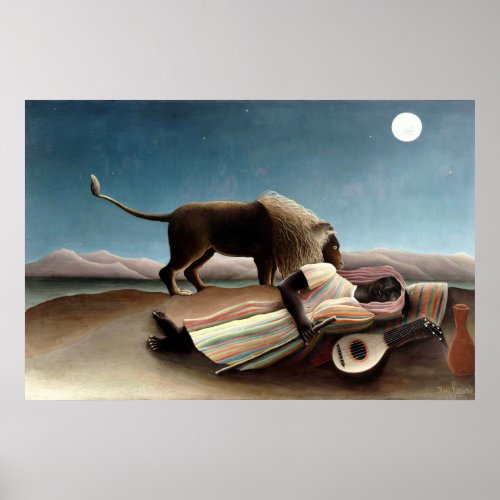 The Sleeping Gypsy by Henri Rousseau Poster