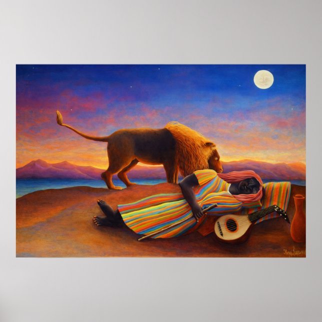 The Sleeping Gypsy by Henri Rousseau Poster (Front)