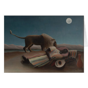 The Sleeping Gypsy by Henri Rousseau, Vintage Art Cards