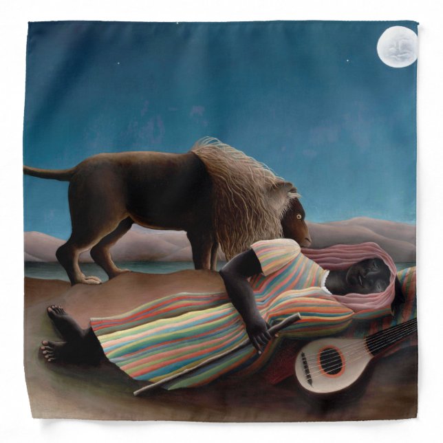 The Sleeping Gypsy, Henri Rousseau Bandana (Front)