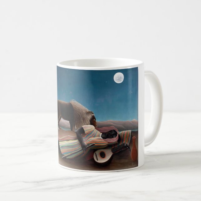 The Sleeping Gypsy, Henri Rousseau Coffee Mug (Front Right)