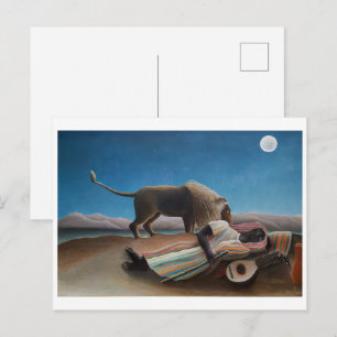 The Sleeping Gypsy   Henri Rousseau   Postcard