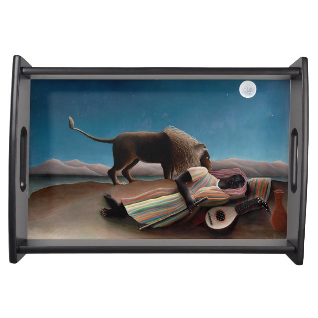 The Sleeping Gypsy, Henri Rousseau Serving Tray (Front)