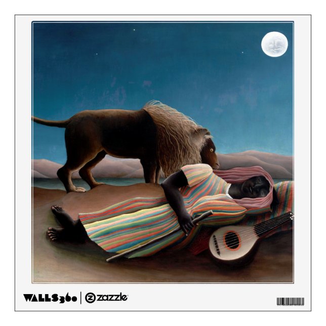 The Sleeping Gypsy, Henri Rousseau Wall Decal (Front)