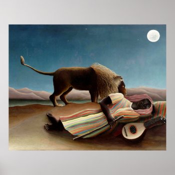 The Sleeping Gypsy Poster by OldArtReborn at Zazzle