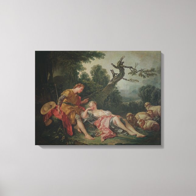 The Sleeping Shepherdess Canvas Print (Front)