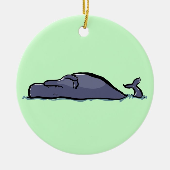 The sleeping whale christmas ornaments