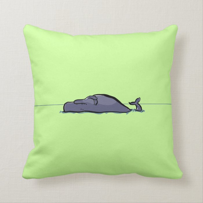 The sleeping whale pillows