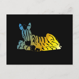 " The sleeping zebra " Postcard