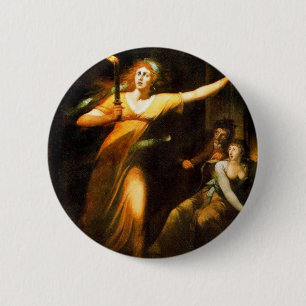 The Sleepwalking Lady Macbeth By Füssli Johann Hei Pinback Button