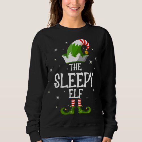 The Sleepy Elf Family Matching Group Christmas Sweatshirt