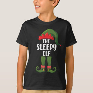 The Sleepy Elf Family Matching Group Christmas  T-Shirt