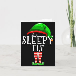 The Sleepy Elf Group Matching Family Christmas Gif Card