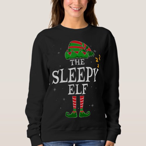The Sleepy Elf Group Matching Family Christmas Hol Sweatshirt