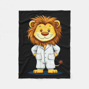 The Sleepy King_ Lion In Pajamas Costume For Boys Fleece Blanket