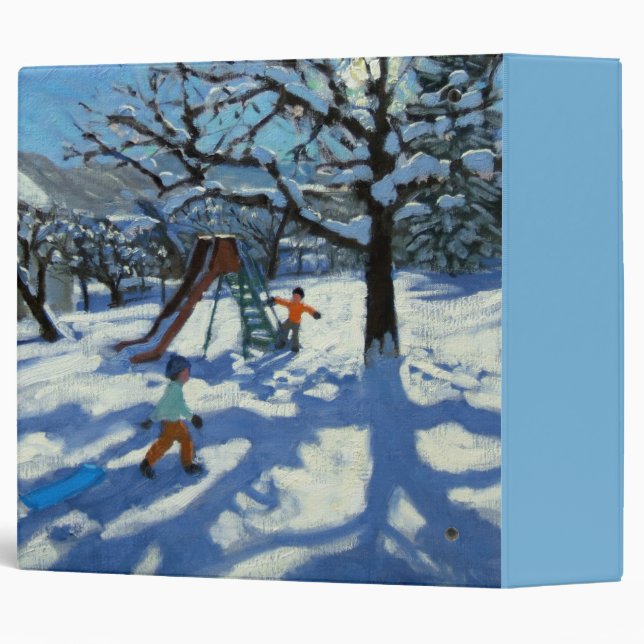 The slide in winter Bourg St Moritz 3 Ring Binder (Back/Spine)
