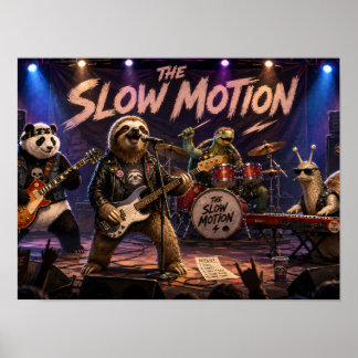 The Slow Motion Funny Animal Rock Band Poste Poster