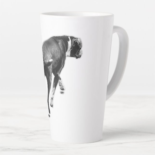 The Slow Pivot – B&W Motion Study Latte Mug (Right Angle)