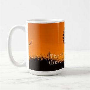 The Slower the Pace, Farm Windmill Sunset Coffee Mug